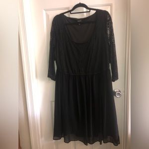 Plus size Torrid empire waist dress in black